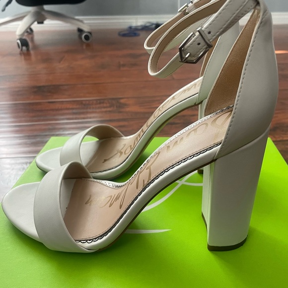 Sam Edelman Yaro White Block Heel Sandal- Size 9.5 - Picture 2 of 6